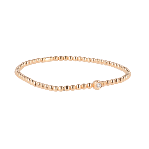 Flex Armband 3mm 18kt Roségoud Diamant