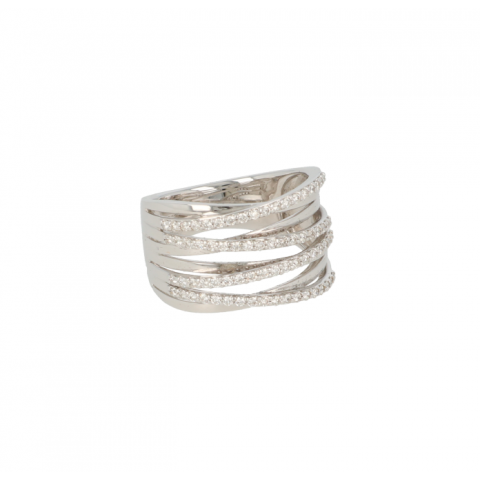 Lux | Ring White gold 14 Carat | Diamonds 0,50ct