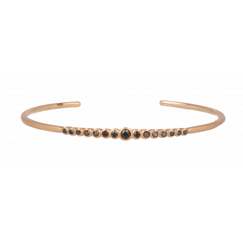 Yeva | 18carat Pinkgold Bracelet | Black Corundum