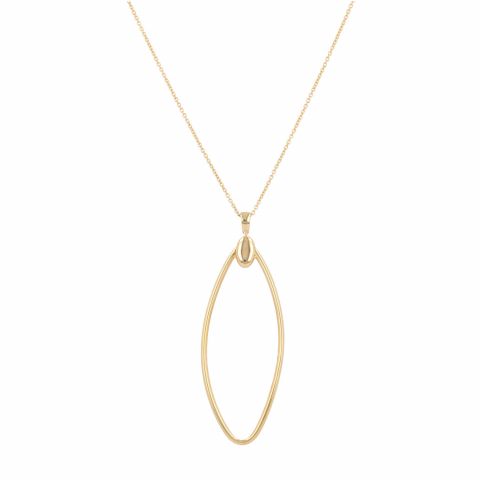 Dot | 14Carat Yellow gold Necklace | Oval