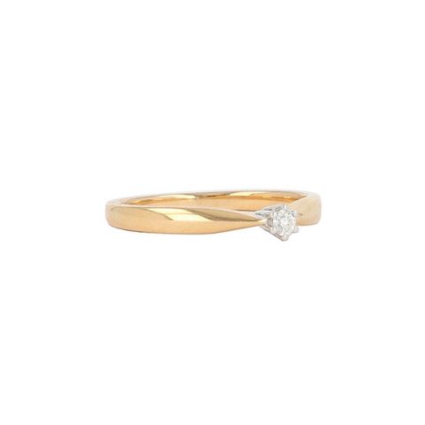 W | Diamond Solitaire Ring Yellow Gold | 0.05ct