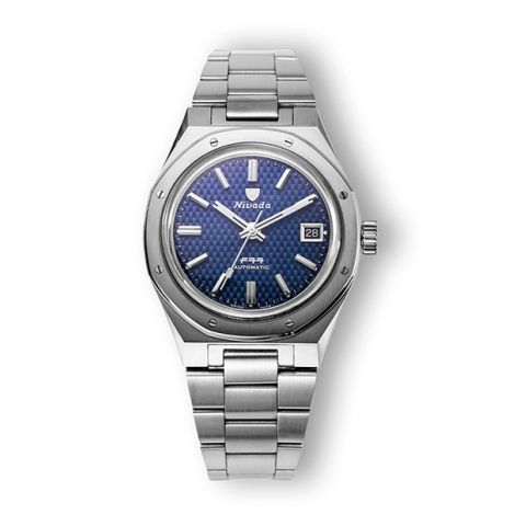 Nivada Grenchen F77 Blue with Date | 37mm 69001A77