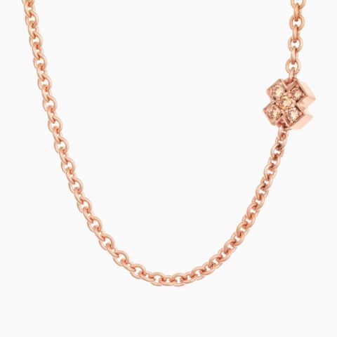 BRON | Joy Pink Gold Necklace | Champagne Diamond