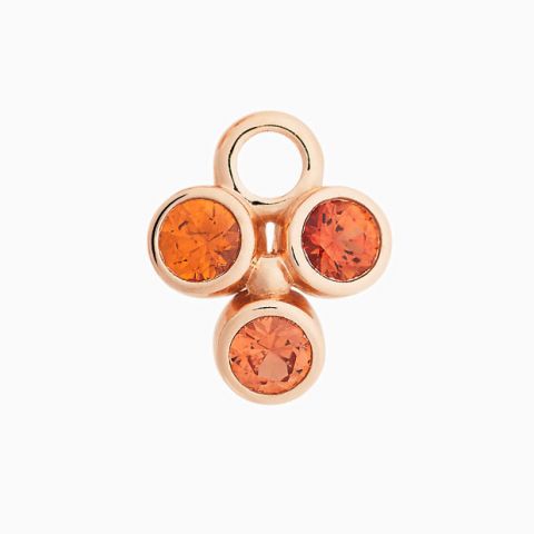 BRON | Confetti Pendant Pink gold | Orange Sapphire