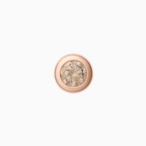 BRON | Confetti Ear Stud Pink Gold | Champagne Diamond