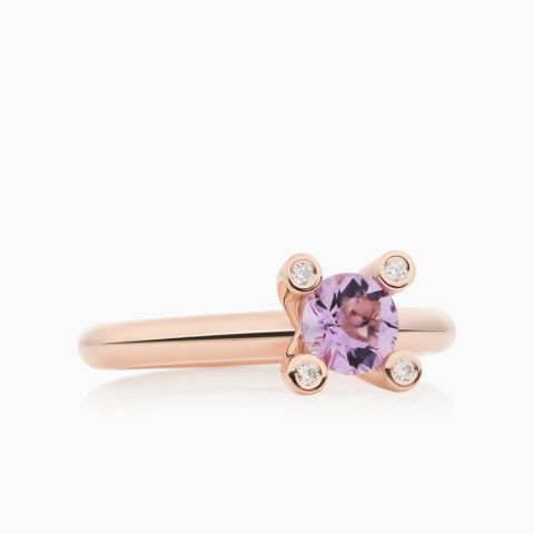 BRON | Phlox Ring | Amethyst & Diamonds