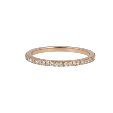 Yeva | Alliance Ring Pink Gold | 25 Diamonds
