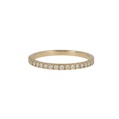 Lux | Alliance Ring Yellow Gold | 19 Diamonds