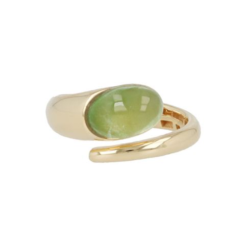 Sundrops | Ring 14 Carat Yellow Gold | Jade & Prasiolite Doublets