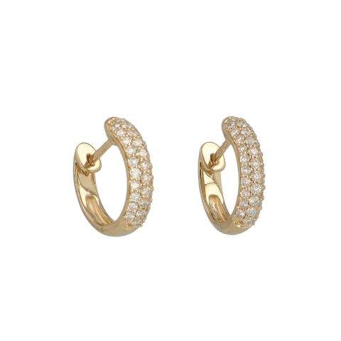 Be | Hoops Yellow gold Diamonds | Pave