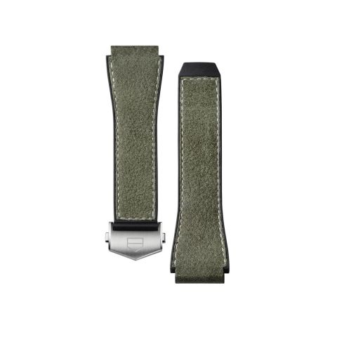 TAG Heuer Connected Strap Rubber and Green Leather BT6239