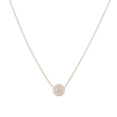Yeva | Necklace 14 Carat Pink Gold | Diamond Pavé 