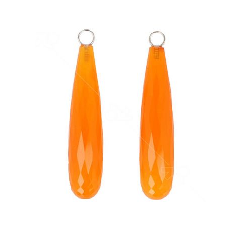 Varivello Pendants | Chalcedon Orange | 35 x 8 mm