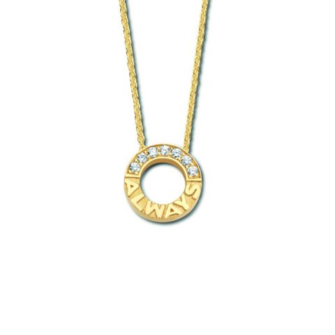 Minitials Circle of Love Necklace | 18ct Gold