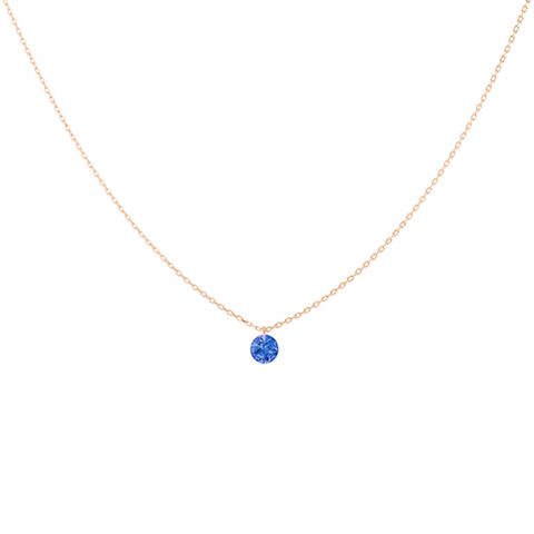 La Brune & La Blonde Confetti Necklace | Sapphire | Pink Gold