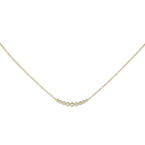 Lux | Necklace Yellow Gold | Diamonds 0,34ct