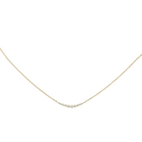 Lux | Necklace Yellow Gold | Diamond 0,15ct
