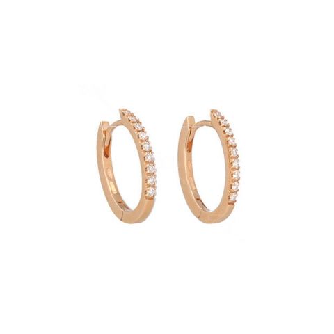 Varivello Earrings Fine Large Diamond | Pink gold