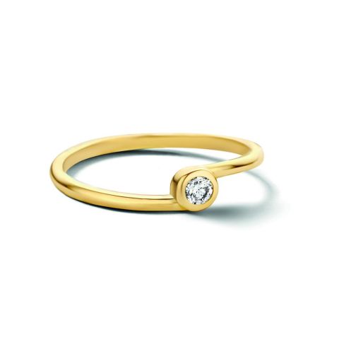 Minitials Baby Entangle Diamond Ring | 18ct Gold