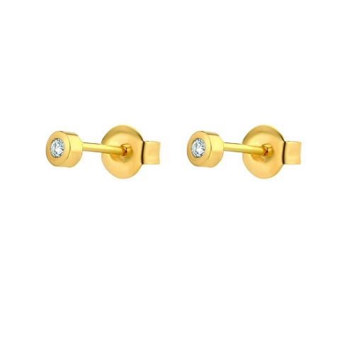 Minitials Two Diamond Earring | 18ct Gold