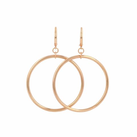 Dot | 14Carat Pink gold Earrings | Round