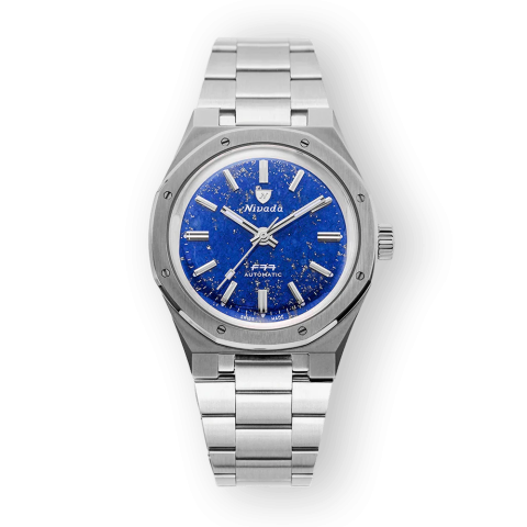 Nivada Grenchen F77 Lapis Lazuli/ Titanium 68009A77