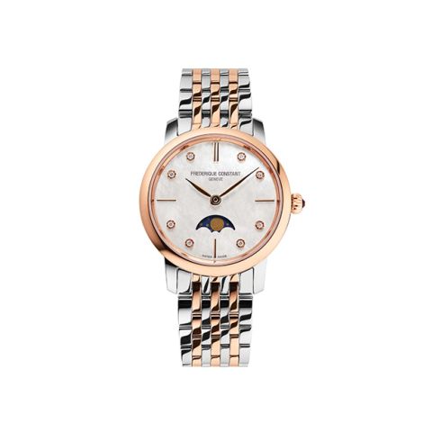 Frederique Constant Slimline RosePVD/Steel | 30mm FC-206MPWD1S2B