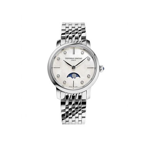 Frederique Constant Slimline Moonphase Steel | 30MM FC-206MPWD1S6B