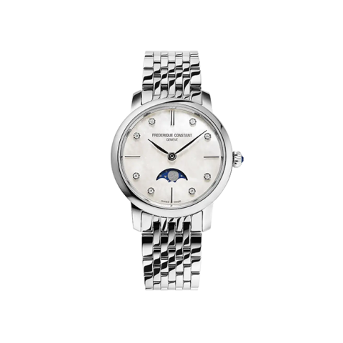 Frederique Constant Slimline Moonphase Steel | 30MM FC-206MPWD1S6B