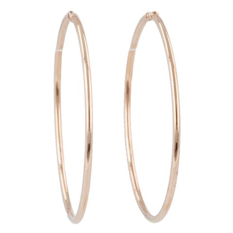 Dot | Earrings 14 Carat Pink Gold | Ø50 mm