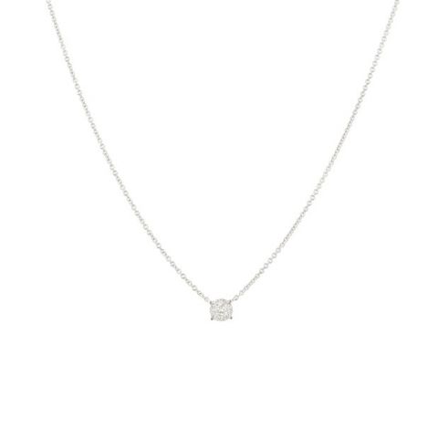 Lux | Necklace White Gold with Diamonds small Pavé | 45cm 