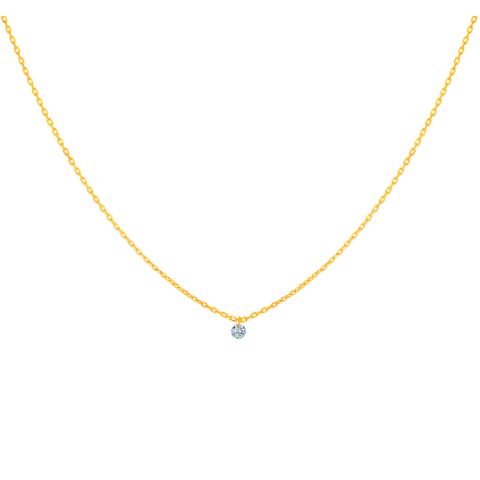 La Brune & La Blonde | 360° Necklace | Solitaire Diamond | Yellow Gold