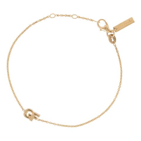 TWO INITIAL CHAIN BRACELET | 18CT GOLD