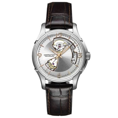 Hamilton Jazzmaster Open Heart Black Leather | 40MM