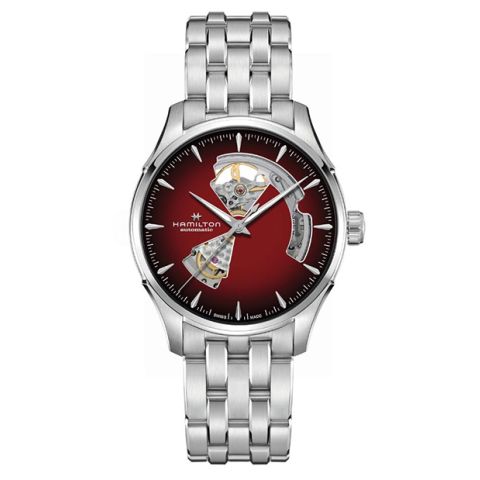 Hamilton Jazzmaster Open Heart Smoky Bordeaux | 40mm H32675170