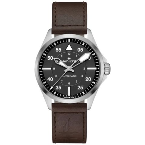 Hamilton Aviation Pilot Auto Black/Leather | 39mm H76305530
