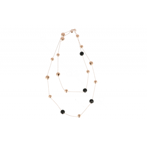 Gioia | 14carat Pink Gold Necklace | Onyx