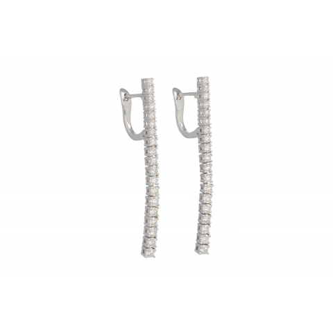 Lux | Earrings White gold | 38 Diamonds