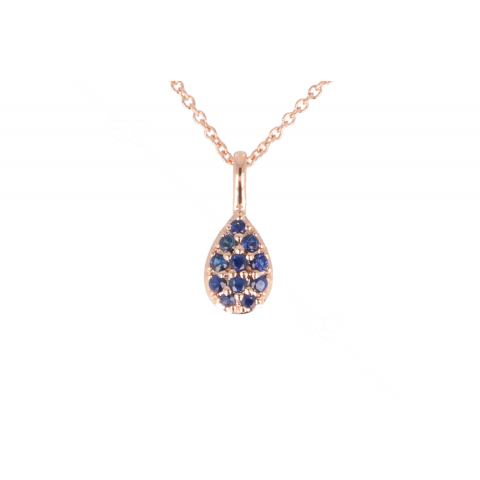 Yeva pinkgold Pendant Sapphire