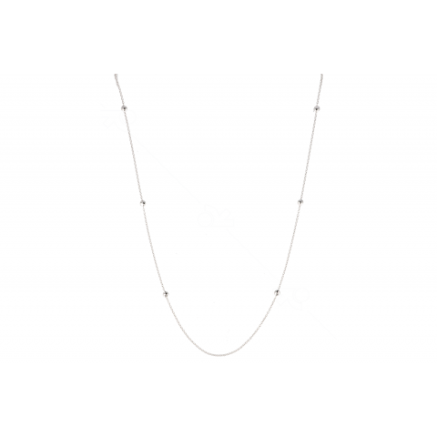 Dot | Necklace 14 Carat White Gold | Small Spheres