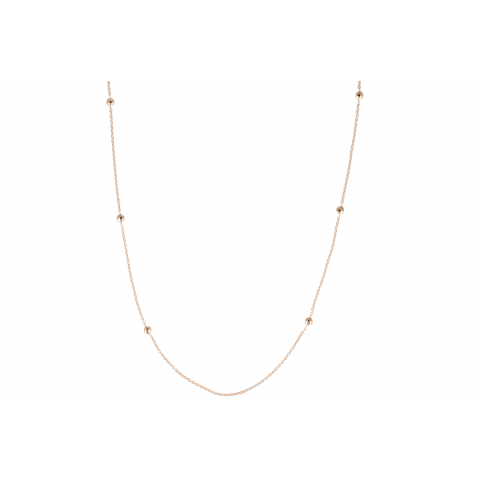 Dot | Necklace 14 Carat Pink Gold | Small Spheres