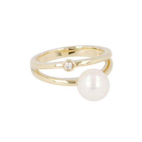 Sundrops | Ring Yellow Gold | Pearl & Diamond