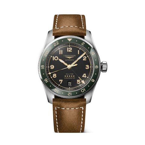 Longines Spirit Zulu time Green Leather| 39mm L3.802.4.63.2 