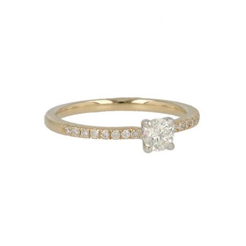 Lux | Ring Yellow Gold | Diamonds 0.46ct