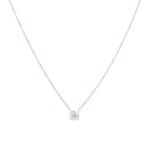 Lux | Necklace Solitaire Pink Gold | Diamond 0,26ct