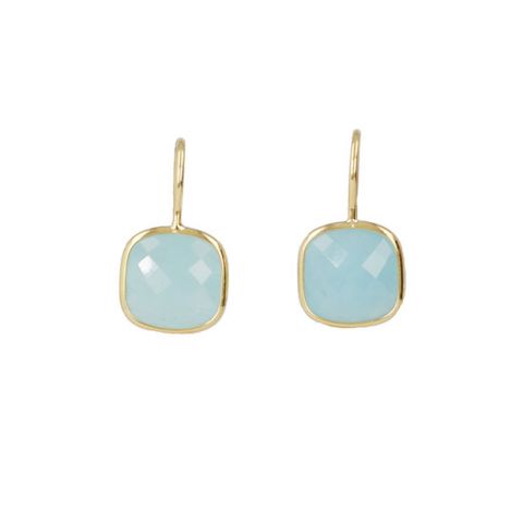 Sundrops | Earrings 18 Carat Yellow Gold | Aquamarine 