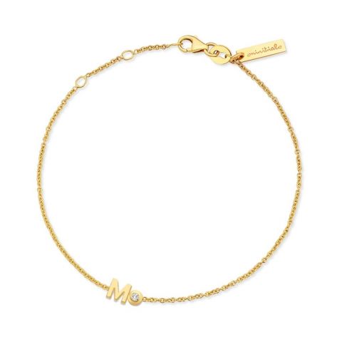 Minitials One Signature Diamond Chain Bracelet | 18ct Gold