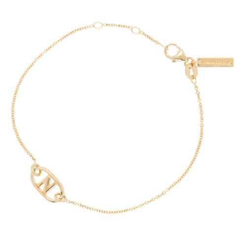 ONE INITIAL OVAL ROUND BRACELET