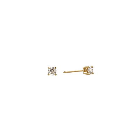 W | Diamond Ear studs Yellow Gold | 0.20ct