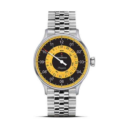 MeisterSinger Pangaea Day-Date Black/Yellow PDD9Z25